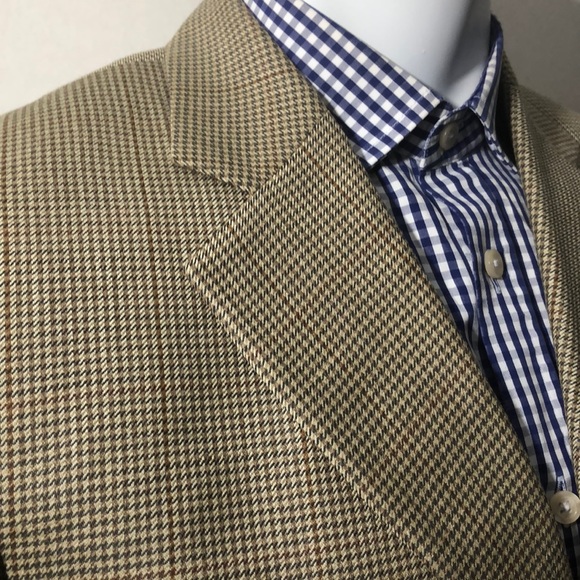 Jack Victor Other - Jack Victor Blazer Silk Wool Houndstooth Coat 40R